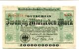 Deutsches Reich 20 Md. Mark Frankfurt a.M., -