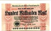 Deutsches Reich 100 Md. Mark Frankfurt a.M., -