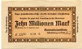 10 Mio. Mark 12.9.1923 Bayern Aschaffenburg, I/I-