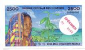 Komoren, 2500 Francs (1997) SPECIMEN, II
