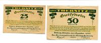 Schlesien 25 Pfg. 50 Pfg. Trebnitz, -