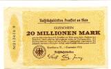 Deutsches Reich 20 Mio. Mark Frankfurt a.M., -