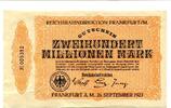 Deutsches Reich 200 Mio. Mark Frankfurt a.M., -