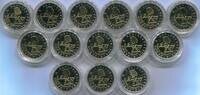 Slowenien 14 x 2 Euro ~ Lot Kursmünzen ~ -