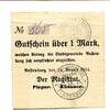 Ostpreußen 1 Mark Rastenburg, -