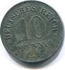 Deutschland, 10 Pfennig Material Zink statt Eisen, -