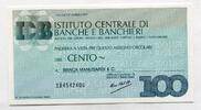 Italien 100 Lire ~ Istituto Centrale di Banche e Banchieri ~ -
