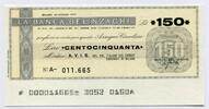 Italien 150 Lire ~ La Banca Belinzaghi ~ -