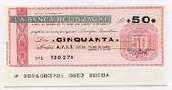 Italien 50 Lire ~ La Banca Belinzaghi ~ -