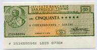 Italien 50 Lire ~ Istituto Bancario San Paolo di Torino ~ -