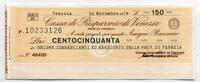 Italien 150 Lire ~ Cassa di Risparmio di Venezia ~ -