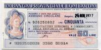 Italien 50 Lire ~ La Banca Provinciale Lombarda ~ -