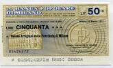 Italien 50 Lire ~ La Banca Popolare di Milano ~ -