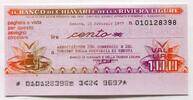 Italien 100 Lire ~ Il Banco di Chiavari e della Riviera Ligure ~ -