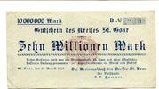 Rheinland 10 Mio. Mark St.Goar, -