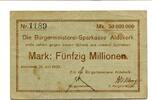 Rheinland 50 Mio. Mark Aldekerk, -