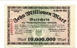 Rheinland 10 Mio. Mark Elberfeld, -
