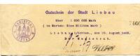 1 Mio. Mark 10.8.1923 Schlesien Liebau, II/II-