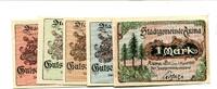 Thüringen 5,10,25,50 Pfg. 1.Mark Auma, -