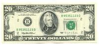 20 Dollars 1995 USA,  unc
