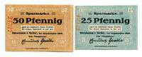 Schlesien 25 Pfg. 50 Pfg. Strehlen, -