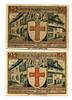 Thüringen 2x25 Pfg. Eisenach, -