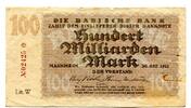 Baden 100 Md. Mark Mannheim, -
