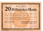 Württemberg 20 Md. Mark Schwenningen, -