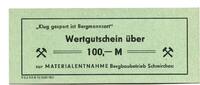 DDR 100 Mark o.D.1985 Schmirchau, Bergbaubetrieb, I