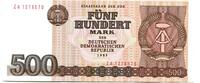 DDR 500 Mark 1985 Austauschnote,Serie ZA, unz