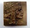 Österreich, Bronze Plakette Franz Joseph I.1848-1916, -