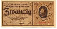 W&uuml;rttemberg 20 Reichsmark 15.4.1945 Aalen, I- 85,00 EUR  zzgl. 6,00 EUR Versand