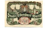 Hessen-Nassau 50 Pfg. o.D.1921 Allendorf a.Werra, I/I- 85,00 EUR  zzgl. 6,00 EUR Versand