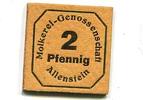 Ostpreu&szlig;en 2 Pfg. o.D.1920 Allenstein, Molkerei-Genossenschaft, unz 30,00 EUR  zzgl. 6,00 EUR Versand