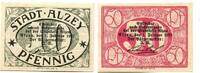 Hessen 10 Pfg. 50 Pfg. 1.2.1921 Alzey, unz 8,00 EUR  zzgl. 3,90 EUR Versand