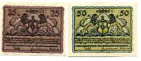 Niedersachsen 25 Pfg. 50 Pfg. 18.6.1919 Alfeld, unz 15,00 EUR  zzgl. 6,00 EUR Versand