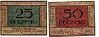 Bayern 25 Pfg. 50 Pfg. 1.11.1918-31.12.1919 Ansbach, unz 15,00 EUR  zzgl. 6,00 EUR Versand
