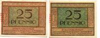 Bayern 2x25 Pfg. 1.11.1918-31.12.1919 Ansbach,Farbvariante, unz 10,00 EUR  zzgl. 6,00 EUR Versand