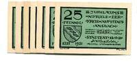 Bayern 7x25 Pfg. 12.8.1921 Ansbach, unz 16,00 EUR  zzgl. 6,00 EUR Versand