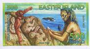 Easter Island, 500 Rongo Souvenierschein der Osterinseln Isla de Pascua und Rapa Nui, -