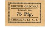 Oberschlesien 75 Pfg. Chrosczütz,Gregor Grzonka, -