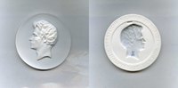 DDR/Berlin, Porzellan-Medaille, Karl Friedrich Schinkel 1781-1841-Architekt, -
