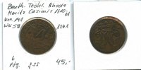 Bentheim-Tecklenburg-Rheda,, 6 Pfennig, Moritz Casimir 1710-1768,