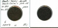 BentheimTecklenburg-Rheda, 6 Pfennig, Moritz Casimir 1710-1768,