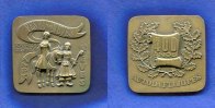 Portugal/Viano do Castello, Br.-Medaille, 400 Jahre Auto da Floripes, -