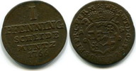 Paderborn-Bistum, 1 Pfennig Wilhelm Anton v.Asseburg 1763-1782,