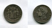 Spanien 1 Peseta 1883 ~ Alfonso XII. ~ ss
