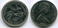 Isle of Man 1 Crown ~ Olympiade Sarajevo ~ -