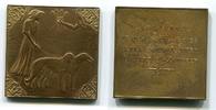 Niederlande Kupfer Medaille vergoldet ~ Hundezucht ~ -
