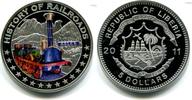 Liberia, 5 Dollars History of Railroads-Adler-, -
